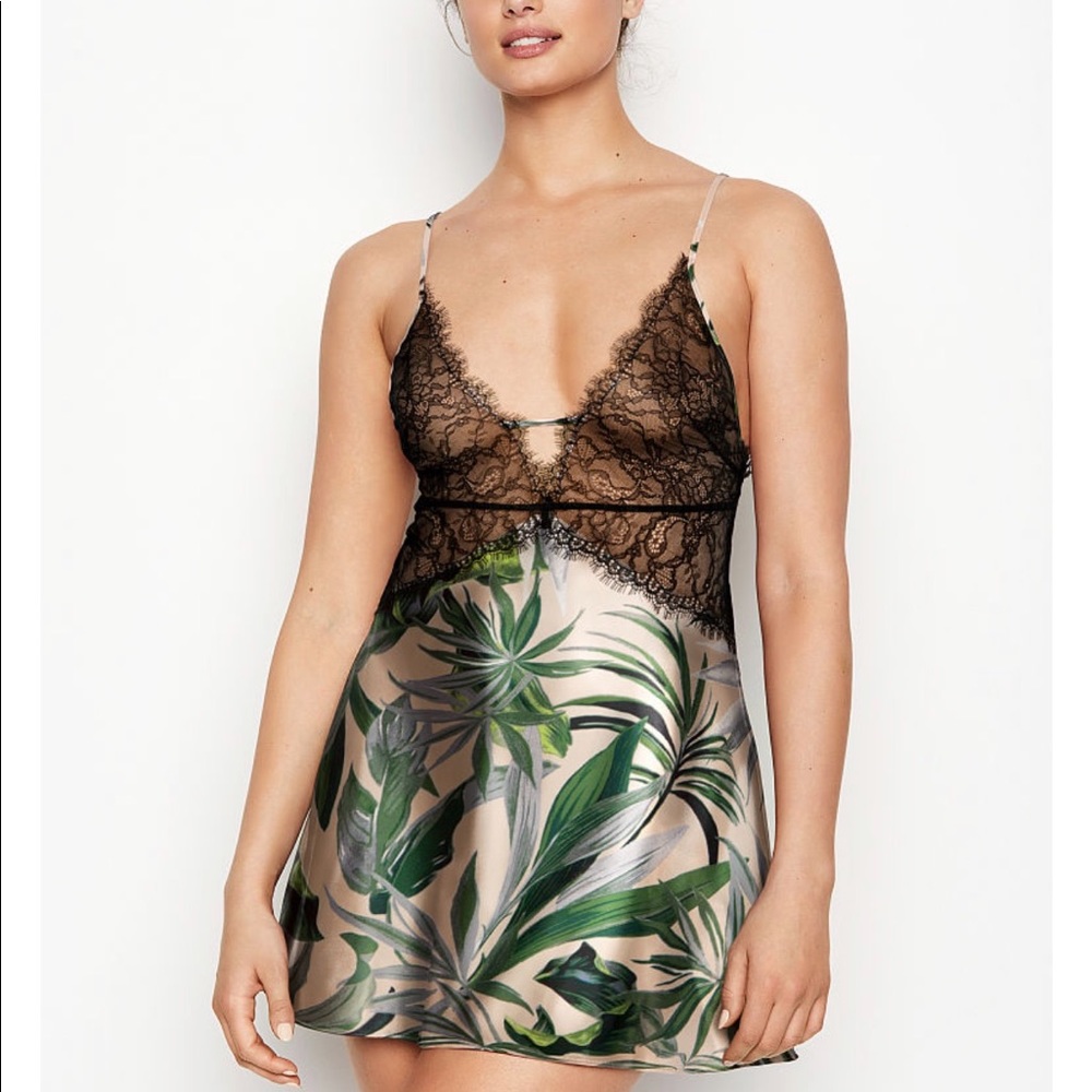 Victoria secret satin & lace slip